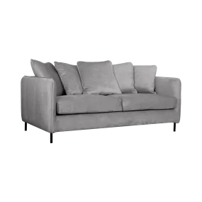 Canapé convertible velours Olympe - Gris  