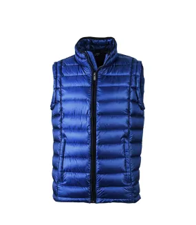 Gilet sans manche matelassé duvet HOMME - JN1080 bleu - doudoune anorak