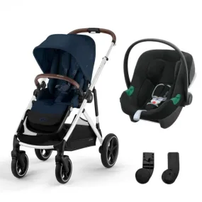 Poussette duo Gazelle S Ocean Blue + Siège auto Aton B2 i-Size